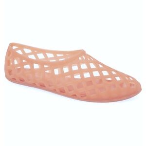 Jeffrey Campbell Jellz Jelly Flats Shoes Size 8 Peach NEW